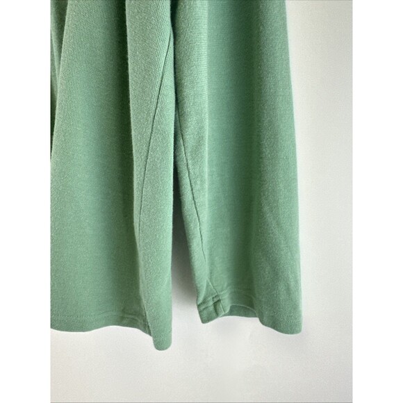 Orvis Cotton Pajama Set Green Ruffle Trim Long Sleeves Pants Stretch Womens XL - Picture 3 of 16
